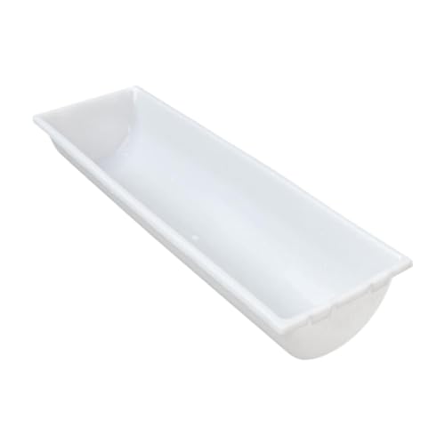 KiBcsLic Futtertrog für Vieh, Große Kapazität, Verdickter 39,37 Zoll Futtertrog, Tränke für Alpakas, Schweine, Kühe, Kälber, 30cmx18cm Weiß von KiBcsLic