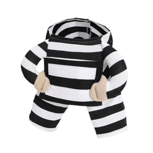 KiBcsLic Gefangenenhund Outfit Cosplay Ausrüstung für Feiertagstreffen, S von KiBcsLic