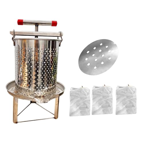KiBcsLic Große Honigpresse, Weinherstellung, Bienenzuchtzubehör, Haushalts Obstweinpresse, Brecher, für Gemüse, 3 Filtersiebe KiBcsLic Große Honigpresse, Weinherstellung, Bienenzuchtzubehör, Haushalts Obstweinpresse, Brecher, für Gemüse, 3 Filtersiebe von KiBcsLic