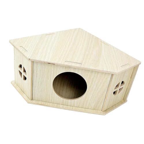 KiBcsLic Hamsterhaus Aus Holz, Hamster Lebensraum, Interessantes Handgefertigtes Gerbil Haus von KiBcsLic