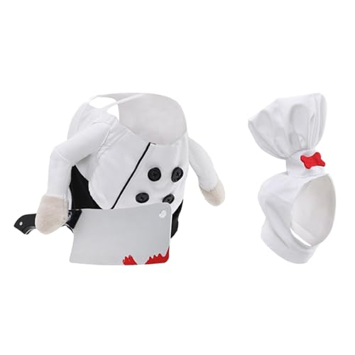 KiBcsLic Haustier Kochmütze Kostüm Set Party Dekoration Haustier Bekleidung Kleidung für Die Bühne KiBcsLic Haustier Kochmütze Kostüm Set Party Dekoration Haustier Bekleidung Kleidung für Die Bühne von KiBcsLic