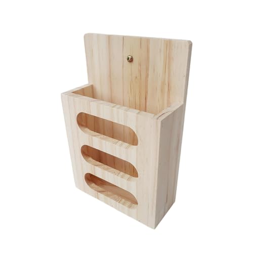 KiBcsLic Heuraufe Aus Holz für Kleintiere, Praktische Fütterungslösung für Frettchen Und Hamster, Style A KiBcsLic Heuraufe Aus Holz für Kleintiere, Praktische Fütterungslösung für Frettchen Und Hamster, Style A von KiBcsLic