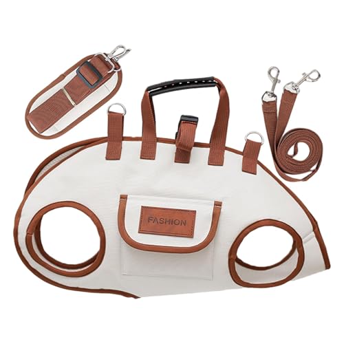 KiBcsLic Hundetragetasche Schultertasche Haustier Transportbeutel Welpenrucksack Aus Atmungsaktivem Oxfordstoff mit Praktischem Seitenfach für Tägliche Nutzung, M von KiBcsLic