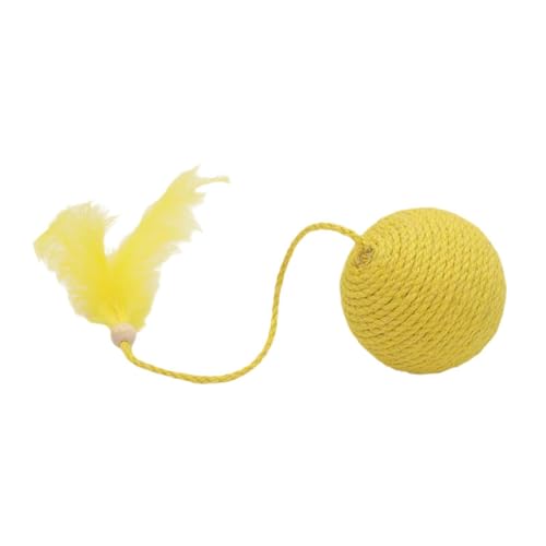 KiBcsLic Indoor Katzenkratzball mit Interaktiver Bewegung für Spaß, Gelb KiBcsLic Indoor Katzenkratzball mit Interaktiver Bewegung für Spaß, Gelb von KiBcsLic