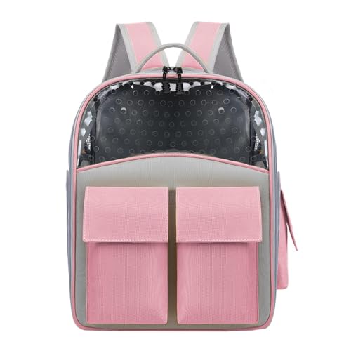 KiBcsLic Innovativer Haustier Rucksack für Katzen Bietet Komfort Und Belüftung, Rosa von KiBcsLic
