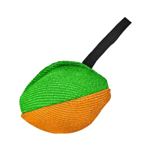 KiBcsLic Interaktiver Hundeball Zum Zerren Und Trainieren, Tragbares Spielzeug für, Grün Orange von KiBcsLic