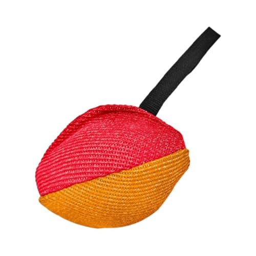 KiBcsLic Interaktiver Hundeball Zum Zerren Und Trainieren, Tragbares Spielzeug für, Orange Rot von KiBcsLic