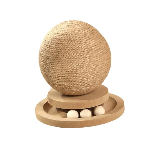 KiBcsLic Jute Kratzball für Katzen, Verschleißfest, mit Rollender Kugel KiBcsLic Jute Kratzball für Katzen, Verschleißfest, mit Rollender Kugel von KiBcsLic