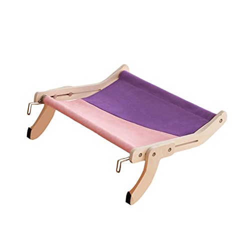 KiBcsLic Katzen Fensterplatz Fenstersitz Sonnenplatz Katzenbett Liegeplatz Langlebige Konstruktion Aus Mehrschichtholz mit Verstellbaren Halterungen für Große, Rosa Violett KiBcsLic Katzen Fensterplatz Fenstersitz Sonnenplatz Katzenbett Liegeplatz Langlebige Konstruktion Aus Mehrschichtholz mit Verstellbaren Halterungen für Große, Rosa Violett von KiBcsLic