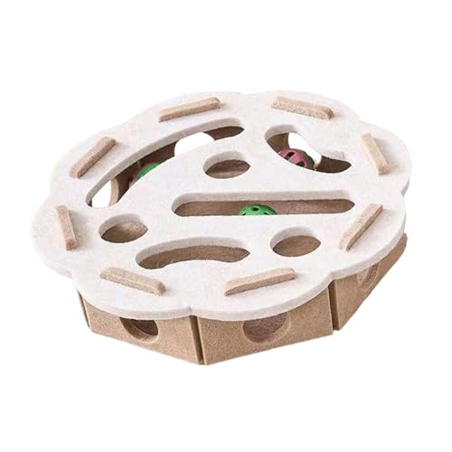 KiBcsLic Katzen-Puzzle mit Glockenbällen, interaktives Spielzeug zur Förderung der geistigen Aktivität, Kaffee, Blume KiBcsLic Katzen-Puzzle mit Glockenbällen, interaktives Spielzeug zur Förderung der geistigen Aktivität, Kaffee, Blume von KiBcsLic