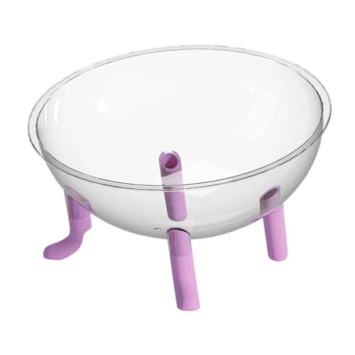 KiBcsLic Katzenbett in Space Capsule-Form, Acryl-Schüssel, transparente Kuppel, leicht, zu reinigen, erhöhte Möbel, stabiles Haustierbett, Schlafnest, Lila von KiBcsLic