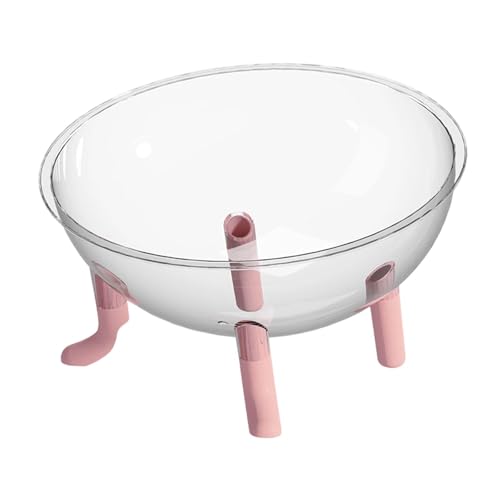 KiBcsLic Katzenbett in Space Capsule-Form, Acryl-Schüssel, transparente Kuppel, leicht, zu reinigen, erhöhte Möbel, stabiles Haustierbett, Schlafnest, Rosa von KiBcsLic