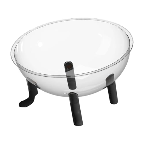 KiBcsLic Katzenbett in Space Capsule-Form, Acryl-Schüssel, transparente Kuppel, leicht, zu reinigen, erhöhte Möbel, stabiles Haustierbett, Schlafnest, Schwarz von KiBcsLic