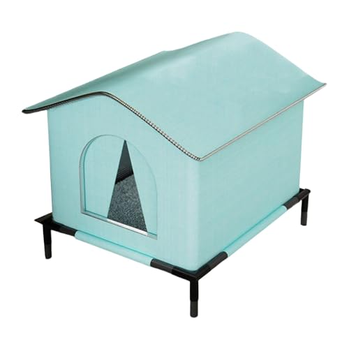 KiBcsLic Katzenhaus für Draußen Wärmendes Tierzelt Wetterfester Unterschlupf Erhöhtes Katzenbett mit Geschlossener Zeltstruktur Schützt vor Kälte für Balkon T, L KiBcsLic Katzenhaus für Draußen Wärmendes Tierzelt Wetterfester Unterschlupf Erhöhtes Katzenbett mit Geschlossener Zeltstruktur Schützt vor Kälte für Balkon T, L von KiBcsLic