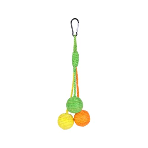 KiBcsLic Katzenspielzeug Sisalball Zum Kratzen EIN Robuster Seilball Und Spielball mit Langem Seil Und Glocke für Die Selbstunterhaltung für Die Förderung von, Gelb Orange Grün KiBcsLic Katzenspielzeug Sisalball Zum Kratzen EIN Robuster Seilball Und Spielball mit Langem Seil Und Glocke für Die Selbstunterhaltung für Die Förderung von, Gelb Orange Grün von KiBcsLic