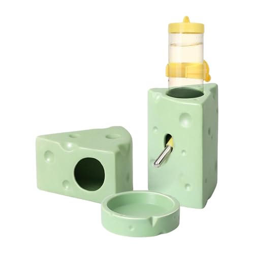 KiBcsLic Keramikversteck für Hamster, Ideale Dekoration Und Abkühlungsmöglichkeit für Kleintiere, Green L KiBcsLic Keramikversteck für Hamster, Ideale Dekoration Und Abkühlungsmöglichkeit für Kleintiere, Green L von KiBcsLic