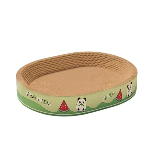 KiBcsLic Kratzbrett Kratzmöbel Kratzbett Katzenkratzbrett Kratzsofa Langlebige Konstruktion Aus Pappe in Schalenform für Die Beschäftigung von Hauskatzen Und, Oval XL von KiBcsLic