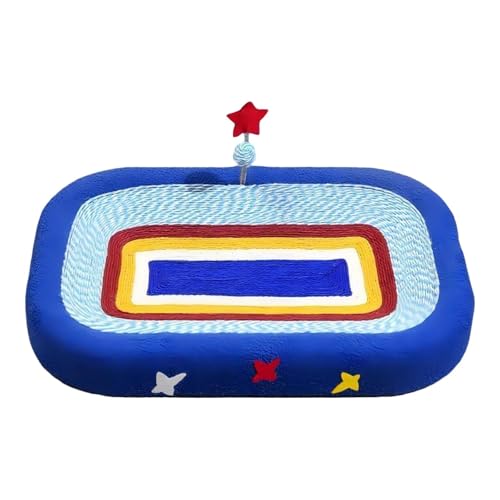 KiBcsLic Kratzbrett Und Robustes Katzenkratzbrett Auch Als Kratzmatte Und Kratzsofa Nutzbar mit Integriertem Spielzeug Zur Unterhaltung für Den Schutz von Tep, Quadrat KiBcsLic Kratzbrett Und Robustes Katzenkratzbrett Auch Als Kratzmatte Und Kratzsofa Nutzbar mit Integriertem Spielzeug Zur Unterhaltung für Den Schutz von Tep, Quadrat von KiBcsLic