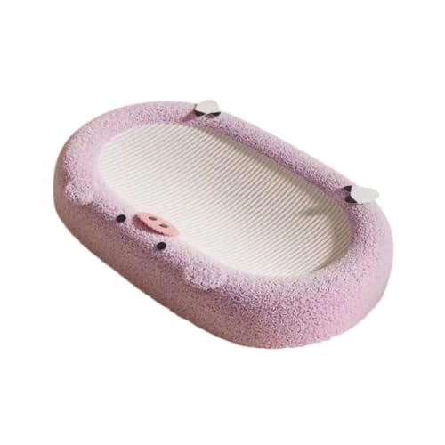 KiBcsLic Kratzbrett für Katzen Katzenbrett Kratzlounge Kratzpad Sisal Ergonomisch Geformt Schützt Bodenbeläge für Wohnzimmer Kinderzimmer, Lila von KiBcsLic