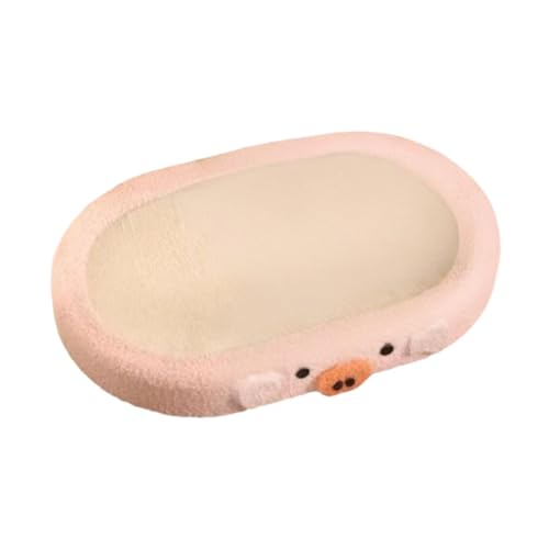 KiBcsLic Kratzbrett für Katzen Katzenbrett Kratzlounge Kratzpad Sisal Ergonomisch Geformt Schützt Bodenbeläge für Wohnzimmer Kinderzimmer, Rosa von KiBcsLic