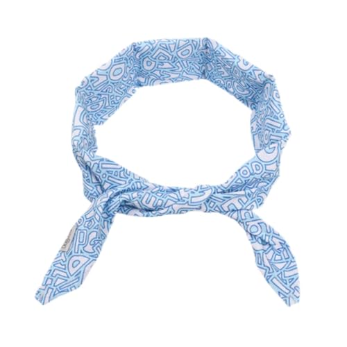 KiBcsLic Kühlender Halsschal für Haustiere, Verstellbares EIS Bandana für Heißes Wetter, Blau, M von KiBcsLic