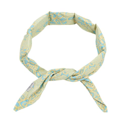KiBcsLic Kühlender Halsschal für Haustiere, Verstellbares EIS Bandana für Heißes Wetter, Blaugelb, L von KiBcsLic