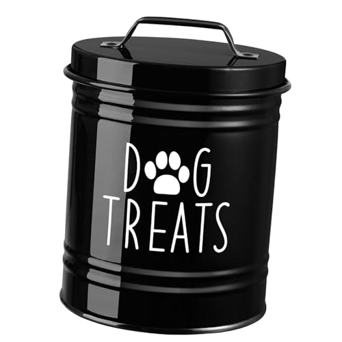 KiBcsLic Luftdichter Hundefutter Aufbewahrungsbehälter, Aufbewahrungsorganisator, Versiegelung, Kompakte Dose, Haustierglas, Schwarz von KiBcsLic