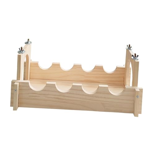 KiBcsLic Meerschweinchenbrücke, Einfach zu Installierendes Holzbrückenzubehör, Hasentunnel für Igel, Hamster, Kleintiere, B von KiBcsLic