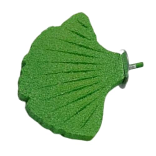 KiBcsLic Papageienstange mit Ginkgoblättern für Vögel, Ständer Aus Kunstharz Zum Pfotenschleifen, Geeignet für Sittiche Und Unzertrennliche, GrÜn von KiBcsLic