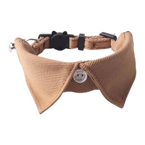 KiBcsLic Pet Fliege Hund Katze Schleife Halsband Anzug Bekleidung Aus Atmungsaktivem Stoff mit Einstellbarer Länge für Hochzeitsfeier Geburtstag Fest, Khaki von KiBcsLic