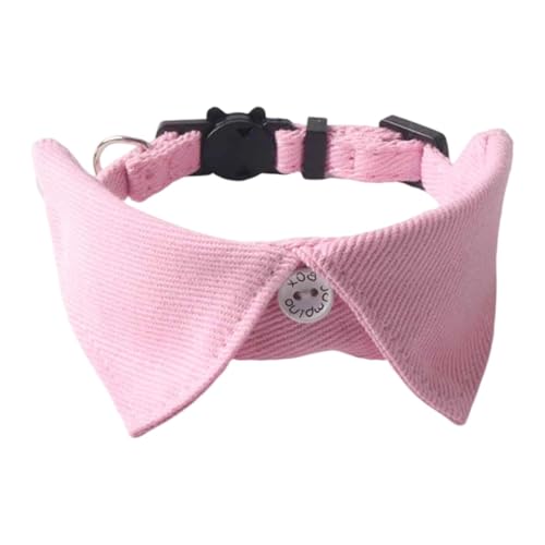 KiBcsLic Pet Fliege Hund Katze Schleife Halsband Anzug Bekleidung Aus Atmungsaktivem Stoff mit Einstellbarer Länge für Hochzeitsfeier Geburtstag Fest, Rosa von KiBcsLic