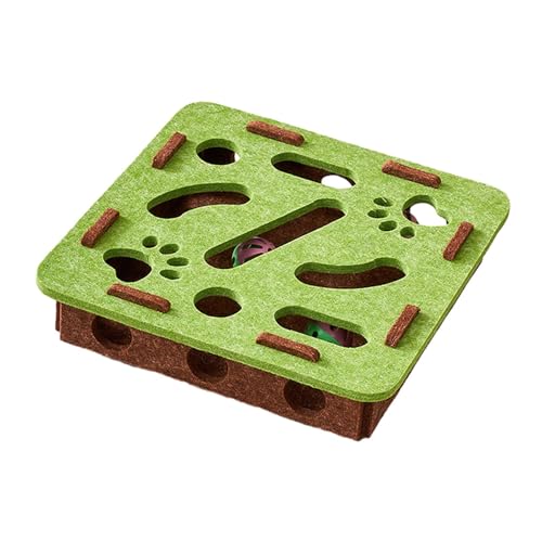 KiBcsLic Puzzle-Spielzeug für Katzen mit interaktiven Elementen und Kratzmöglichkeiten, Grüner Platz KiBcsLic Puzzle-Spielzeug für Katzen mit interaktiven Elementen und Kratzmöglichkeiten, Grüner Platz von KiBcsLic