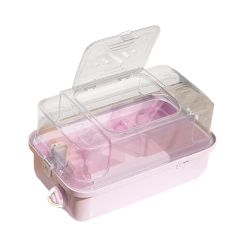 KiBcsLic Reisetasche für Hamster mit Atmungsaktivem Design Und Haustierbedarf Habitat Bunny, Rosa von KiBcsLic