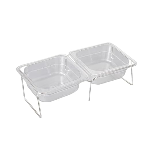 KiBcsLic Schräger Katzenwassernapf für Katzen Und Kätzchen, Auslaufsicheres Design mit Edelstahlhalter, Doppelschale KiBcsLic Schräger Katzenwassernapf für Katzen Und Kätzchen, Auslaufsicheres Design mit Edelstahlhalter, Doppelschale von KiBcsLic