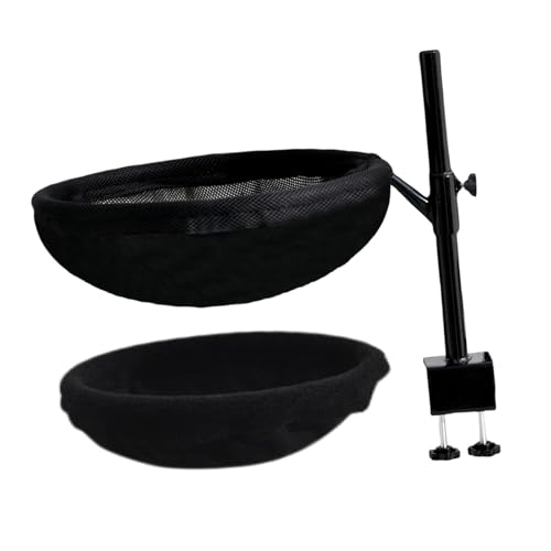 KiBcsLic Schreibtisch Katzenbett mit Haustiermatte, Einfach Aufzubauen, Stangennest Hängematte für Wohnzimmermöbel, Schwarz KiBcsLic Schreibtisch Katzenbett mit Haustiermatte, Einfach Aufzubauen, Stangennest Hängematte für Wohnzimmermöbel, Schwarz von KiBcsLic