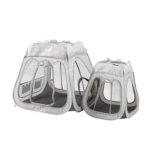 KiBcsLic Tragbarer Katzenlaufstall mit 2 Räumen, Hundespielgehege für Hauskatzen Im Freien Und Drinnen KiBcsLic Tragbarer Katzenlaufstall mit 2 Räumen, Hundespielgehege für Hauskatzen Im Freien Und Drinnen von KiBcsLic