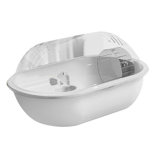 KiBcsLic Transparentes Hamsterhaus mit Laufrad Und Belüftung für Kleintiere, Grau von KiBcsLic