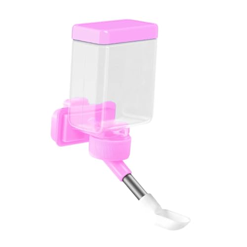 KiBcsLic Vogel Wasser Dispenser Keine Unordnung Vogel Feeder Käfig Montiert für Haustier Papagei Kleine Vögel Finch, Rosa von KiBcsLic