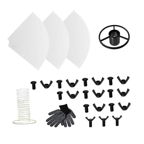 KiBcsLic Vogelhaus Schutzplatte 19 Zoll Baffle Vogel Futterspender Pfahl Regenfest Anti Eichhörnchen Barriere Einfach Montage für Garten Hof Terrasse Balkon von KiBcsLic