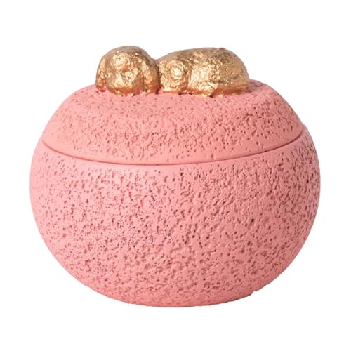KiBcsLic Zementurne für Hunde mit Stabilem Boden Und Deckel, 350 Ml, Rosa von KiBcsLic