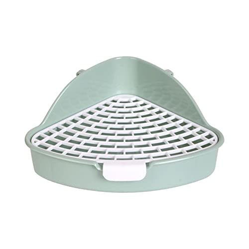 KiBcsLic mit Gitter Töpfchen Dreieck Bettkasten Ecktoilettenkasten Haustierpfanne für Kleintiere Frettchen Käfigzubehör, GRÜN KiBcsLic mit Gitter Töpfchen Dreieck Bettkasten Ecktoilettenkasten Haustierpfanne für Kleintiere Frettchen Käfigzubehör, GRÜN von KiBcsLic