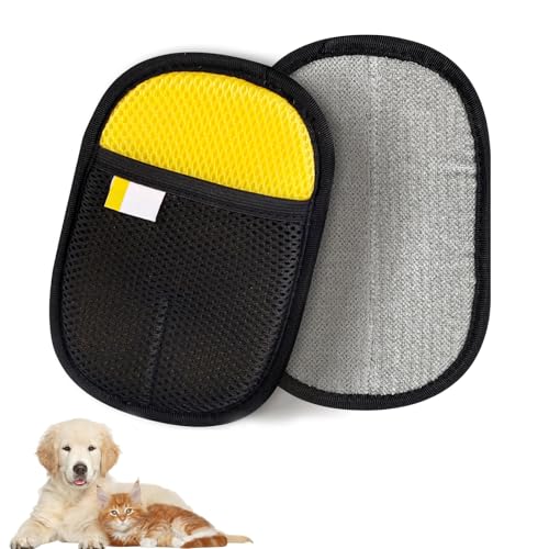 KiBlithemor Static Removal Gloves Für Katzen und Hunde, Fellmagnet Handschuhe, Wiederverwendbare Handschuh Katzenhaare, Handschuh für Katzenhaare für die Pflege und Entfernung unerwünschter Haare von KiBlithemor