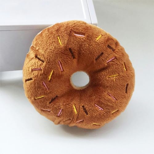 KiLoom Weicher Hund Donuts Plüsch Haustier Hund Spielzeug für Hunde Kauspielzeug Niedlicher Welpe Quietscher Sound Spielzeug Lustiger Welpe Kleiner mittlerer Hund Interaktives Spielzeug 10cm 3 von KiLoom