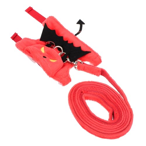Kichvoe 1 Satz Halloween Kaninchen Geschirr und Leine Verstellbare Haustierleine für Kaninchen Frettchen und Katzen für Outdoor Aktivitäten Bequem und Sicher von Kichvoe