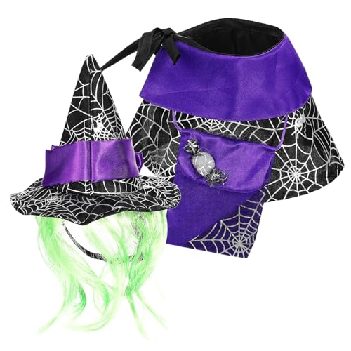 Kichvoe 1 Satz Halloween Katzenkostüm Katzenumhang mit Hexenhut für Haustiere Bequem und Leicht Anzuziehen für Halloween Partys Einzigartiges Design für Kleine Katzen und Welpen Kichvoe 1 Satz Halloween Katzenkostüm Katzenumhang mit Hexenhut für Haustiere Bequem und Leicht Anzuziehen für Halloween Partys Einzigartiges Design für Kleine Katzen und Welpen von Kichvoe