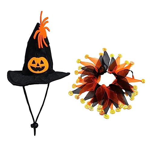 Kichvoe 1 Satz Halloween Katzenkostüm Set Hübsches Katzen Hut und Schal Outfit für Haustiere Fotorequisit für Halloween Feiern aus Hautfreundlichem Material Kreative und Farbenfrohe Kichvoe 1 Satz Halloween Katzenkostüm Set Hübsches Katzen Hut und Schal Outfit für Haustiere Fotorequisit für Halloween Feiern aus Hautfreundlichem Material Kreative und Farbenfrohe von Kichvoe