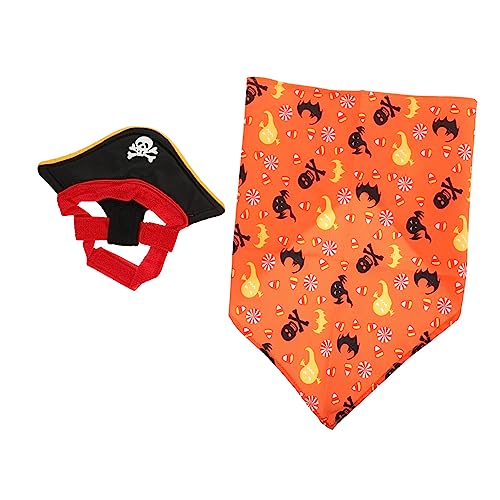 Kichvoe 1 Satz Katzenkostüm Set für Halloween Piratenhut und Bandana für Katzen Verstellbar für Partys Cosplay und Fotoshootings Lustiges Zubehör für Haustiere Kichvoe 1 Satz Katzenkostüm Set für Halloween Piratenhut und Bandana für Katzen Verstellbar für Partys Cosplay und Fotoshootings Lustiges Zubehör für Haustiere von Kichvoe