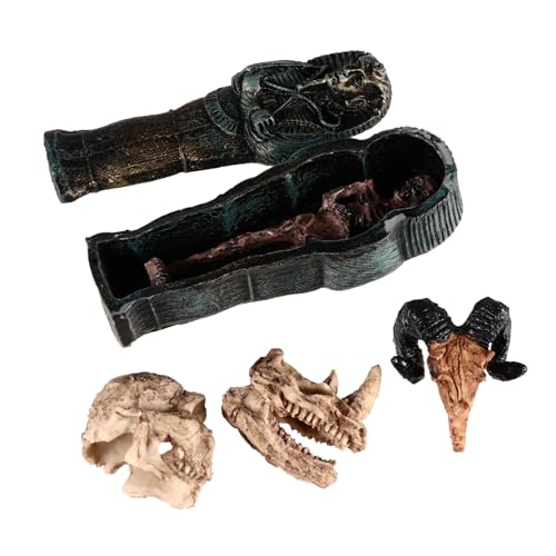Kichvoe 1 Satz Teiliges Mini Schädel Dekorationen aus Resin für Terrarien Ornamente für Reptilien und Haustiere für Ihre Kichvoe 1 Satz Teiliges Mini Schädel Dekorationen aus Resin für Terrarien Ornamente für Reptilien und Haustiere für Ihre von Kichvoe