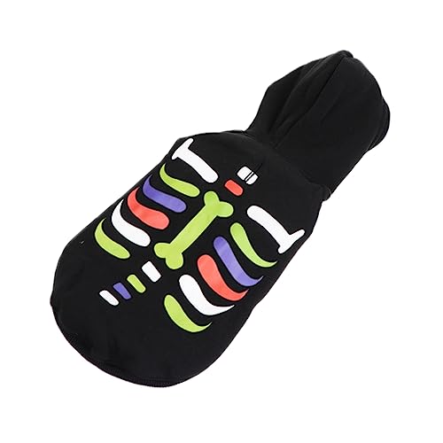 Kichvoe 1 Stück Halloween Haustier Hoodie für Hunde Kreatives Knochenmuster Gemütlich und Warm für Herbst und Winter für und Outdoor Aktivitäten Kichvoe 1 Stück Halloween Haustier Hoodie für Hunde Kreatives Knochenmuster Gemütlich und Warm für Herbst und Winter für und Outdoor Aktivitäten von Kichvoe