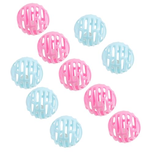 Kichvoe 10 Stück Teiliges Katzenspielzeug Kunststoff Kratzbälle mit Glocken Bunte Interaktive Spielbälle für Kätzchen für Indoor Katzen zur Krallenpflege und Beschäftigung von Kichvoe